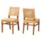 Baxton Studio Lesia Modern Bohemian Natural Brown Rattan and Walnut Brown Mahogany Wood 2Piece Dining Chair Set, PR 211-2PC-12763-ZORO - alternate 7